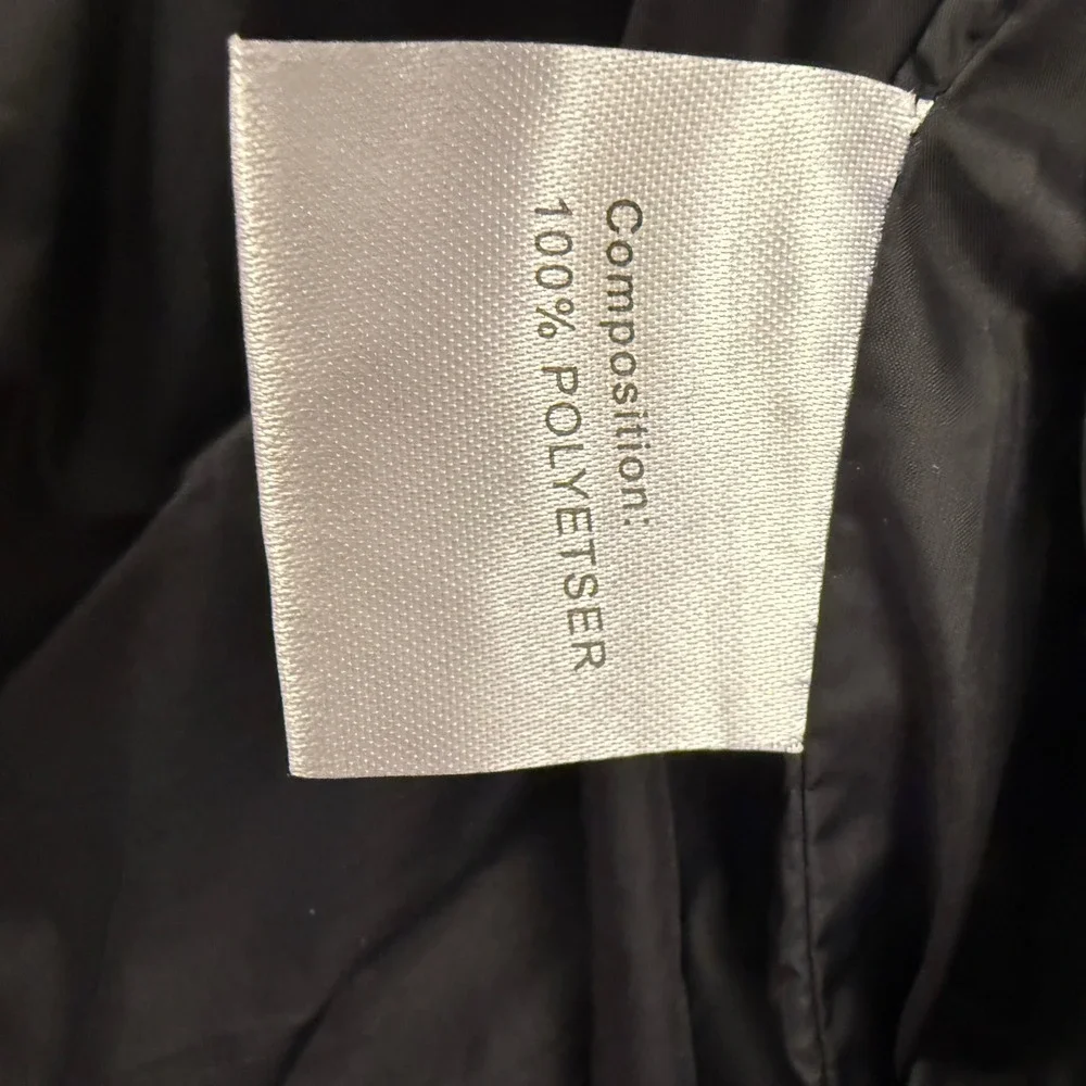 Men's Black Bomber Jacket Lightweight Zip Up Casual Outdoor Coat size‎ Large